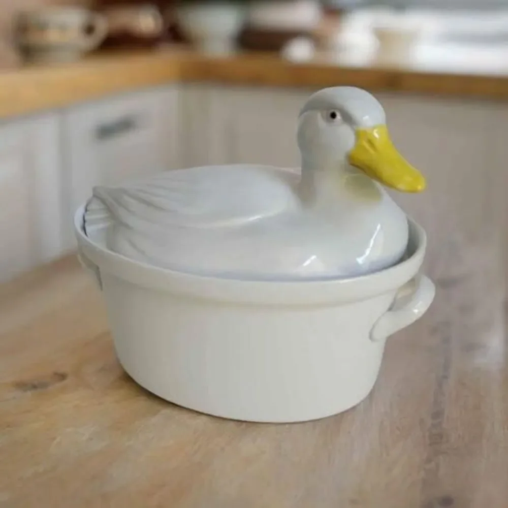 🦆Vintage Hall & Co Carbone Duck Covered Casserole Terrine Baking Dish
